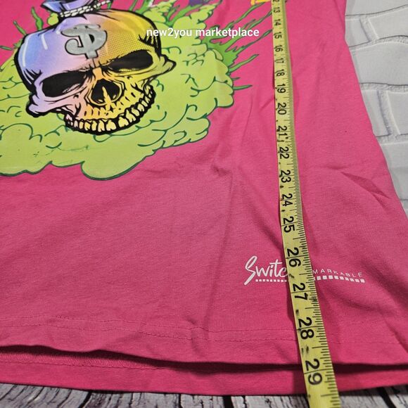 New bleecker & Mercer Mens Short Sleeve PINK MULTICOLOR T Shirt SIZE EXTRA LARGE - Picture 4 of 8